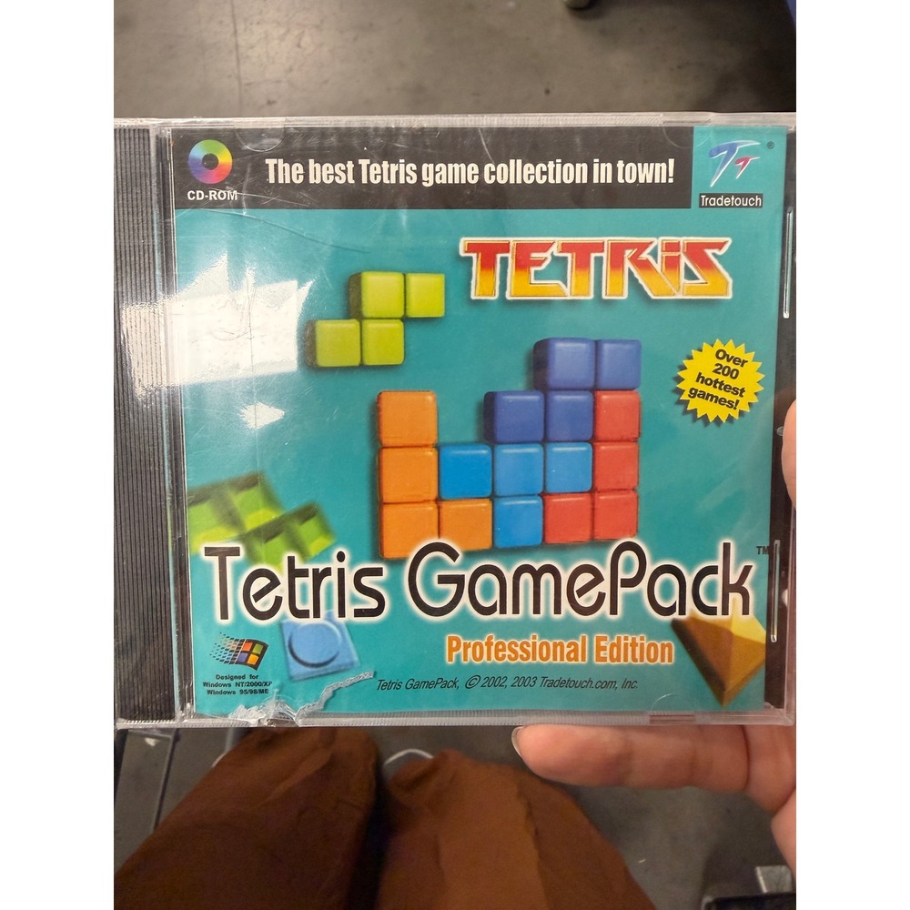 Tetris GamePack Professional Edition PC CD-ROM 200+ Games Tradetouch 2003 sealed